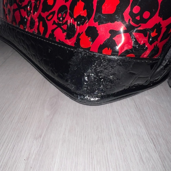 Loungefly Leopard Skull Embossed Dome Purse Bag & Wallet RARE - Has Flaw - Picture 14 of 16